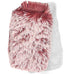 Berry Foxy with Cuddly Ivory Luxury Faux Fur Fingerless Gloves