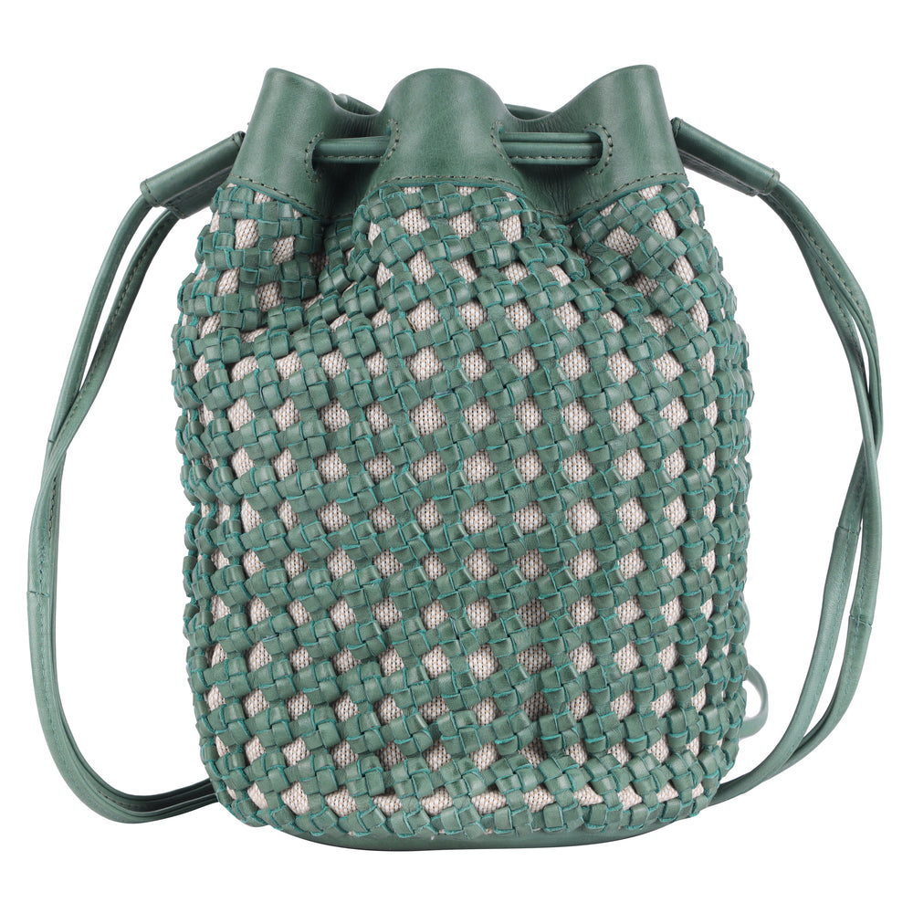 Dune Leather Crossbody in Jade