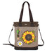 Sunflower Work Tote in Brown Stripe