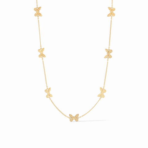 Butterfly Delicate Station Necklace in Gold by Julie Vos