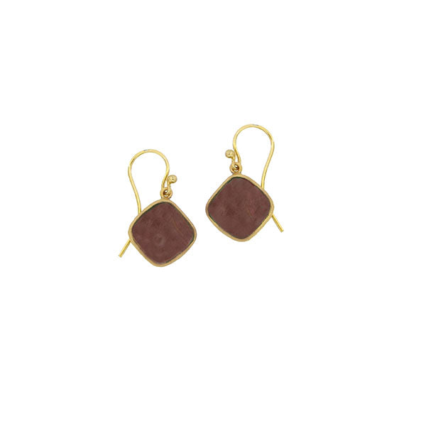 Bubble Diamonds Wire Earrings - Dark Purple by Michael Michaud