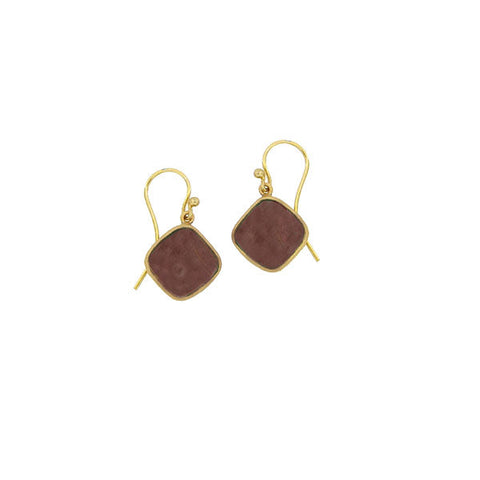 Bubble Diamonds Wire Earrings - Dark Purple by Michael Michaud