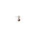 Sterling Silver Stud Earrings with Pearl &amp; Carnelian
