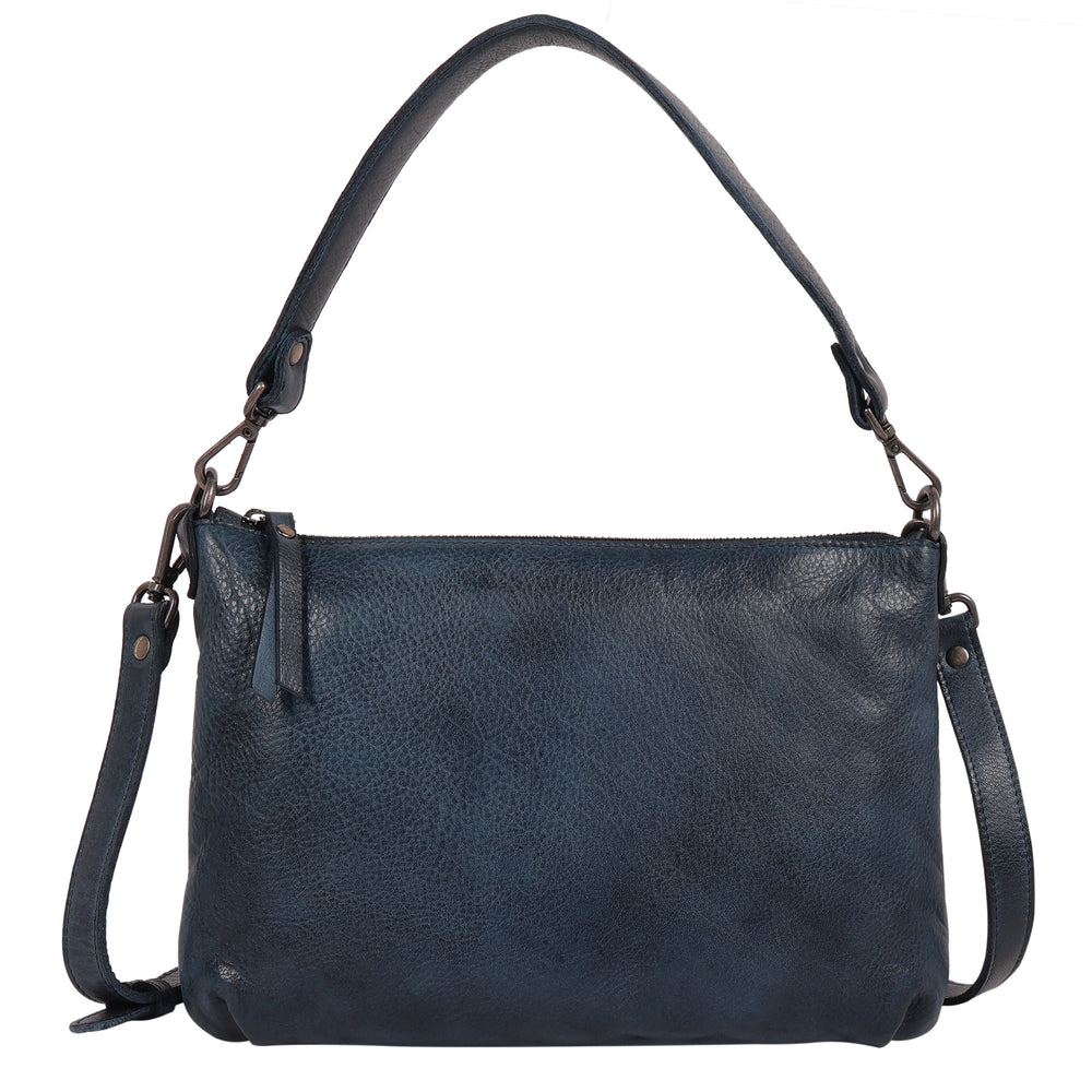 Stevie Leather Crossbody in Indigo