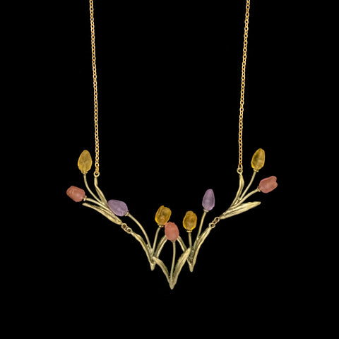 Tulip 16 Inch Adjustable Statement Necklace by Michael Michaud