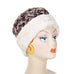 Calico with Cuddly Sand Luxury Faux Fur Cuffed Pillbox Hat Medium