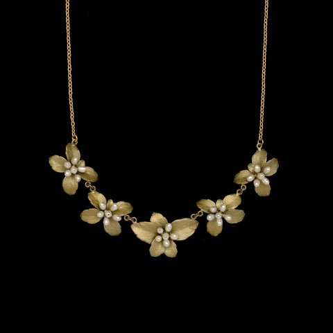 Pachysandra 16 Inch Adjustable Necklace by Michael Michaud