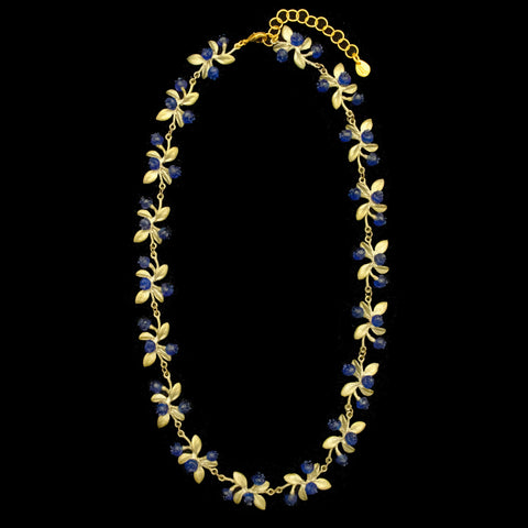 Petite Blueberry 16 Inch Adjustable All Around Necklace by Michael Michaud