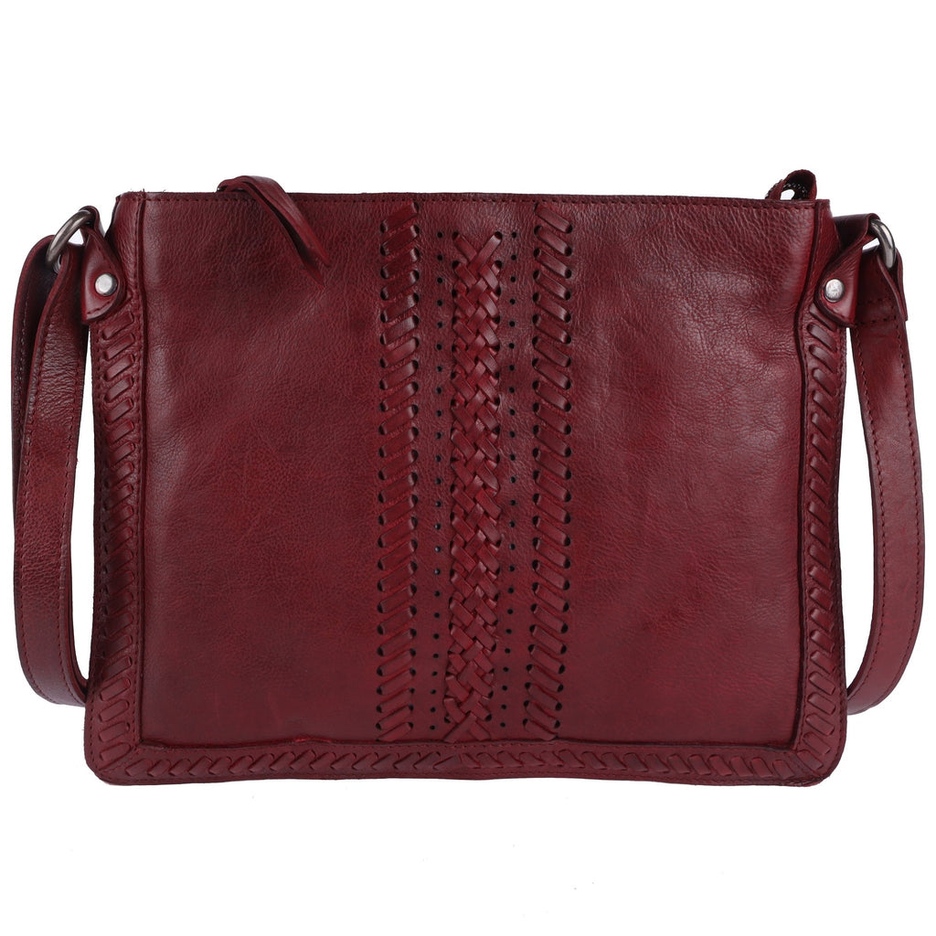 Gigi Leather Crossbody in Oxblood
