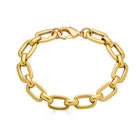 Gold Oval Link Bracelet by Loni Paul