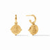 Honeybee Hoop and Charm Earrings in Iridescent Melon by Julie Vos