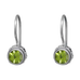Sterling Silver Bali Drop Earrings with Peridot