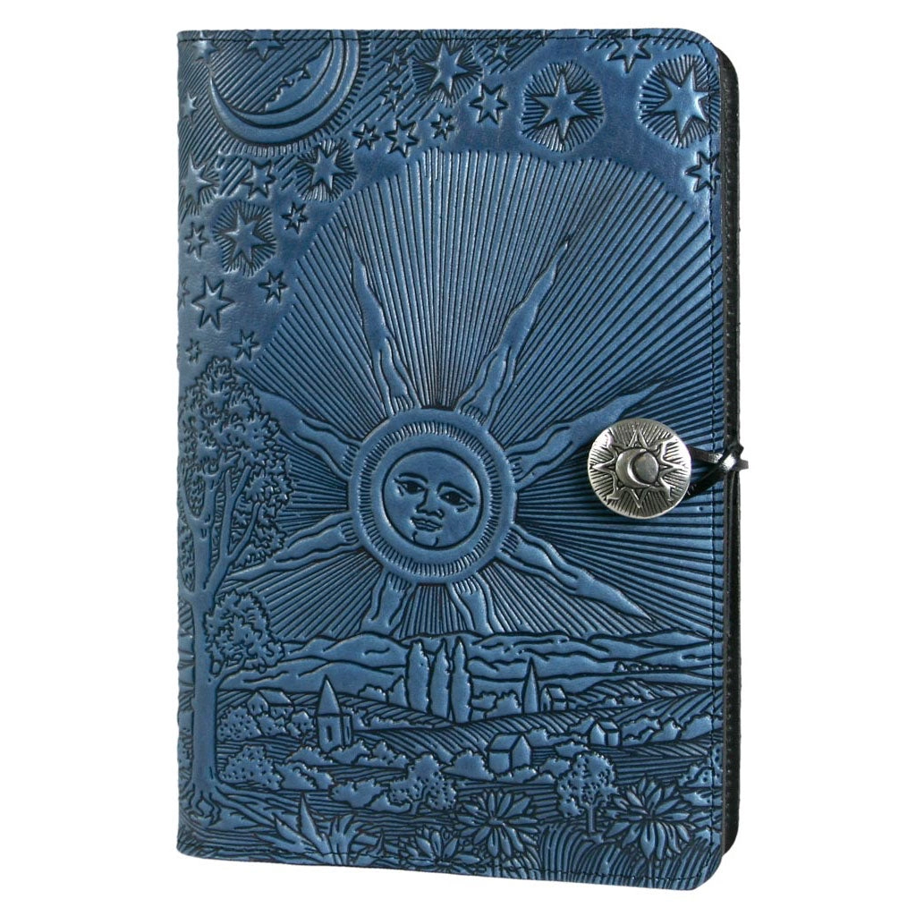 Large Leather Journal - Roof of Heaven Blue