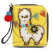 Llama Zip-Around Wallet in Mustard
