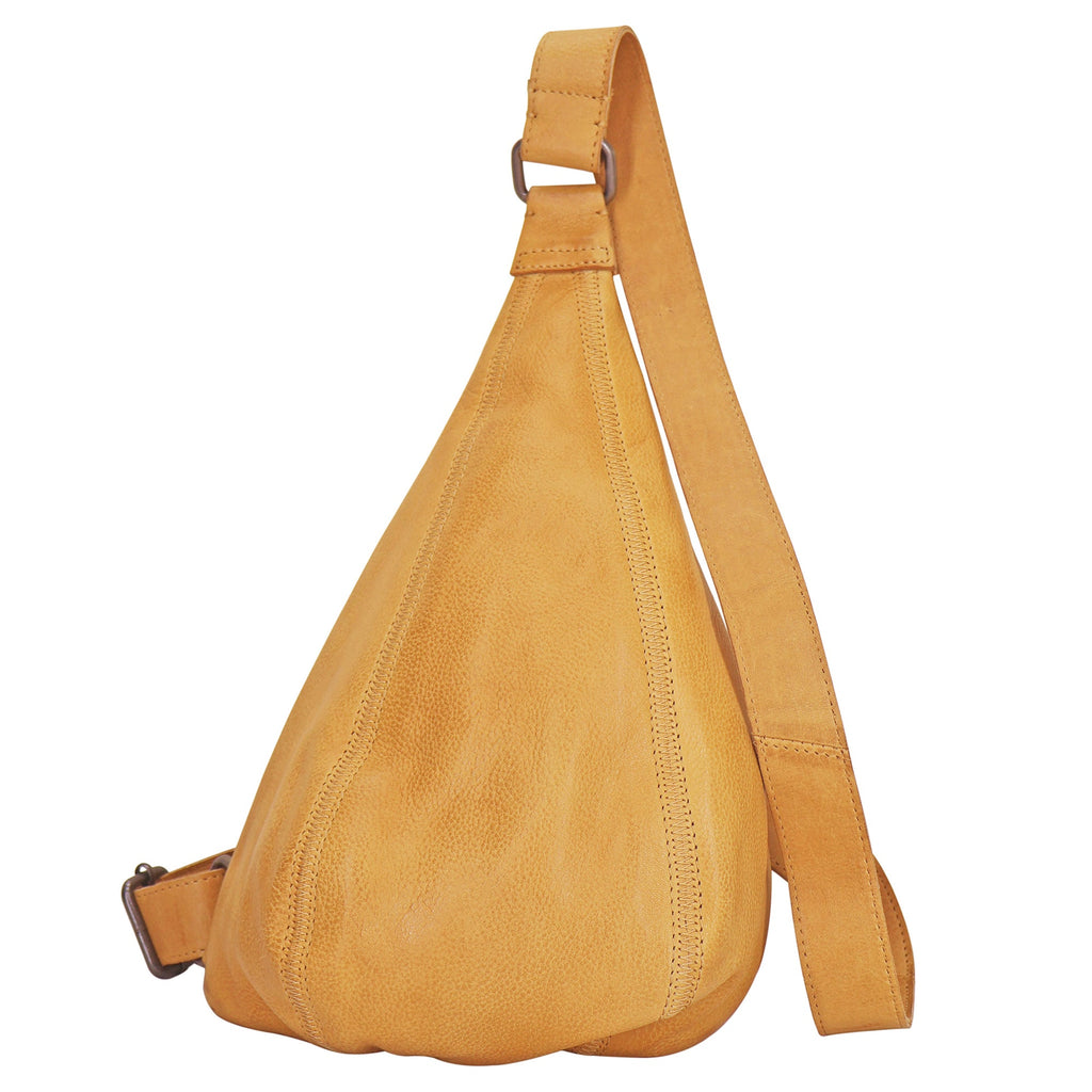 Hippie Small Leather Sling in Camel
