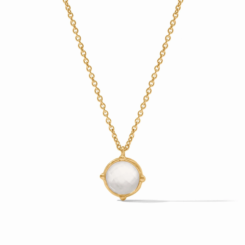 Honeybee Solitaire Iridescent Clear Crystal Necklace by Julie Vos