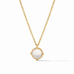 Honeybee Solitaire Iridescent Clear Crystal Necklace by Julie Vos
