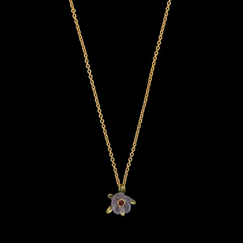 French Bouquet in Purple16 inch Adjustable Pendant Necklace by Michael Michaud