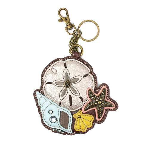 Sand Dollar Coin Purse and Key Chain