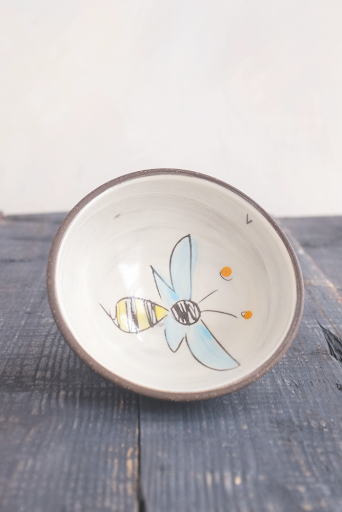 Bee the Change Hand Painted Ceramic Small Bowl