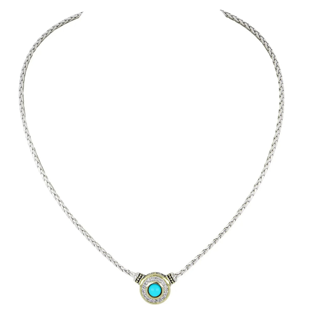 Pérola Pavé and Turquoise Necklace by John Medeiros