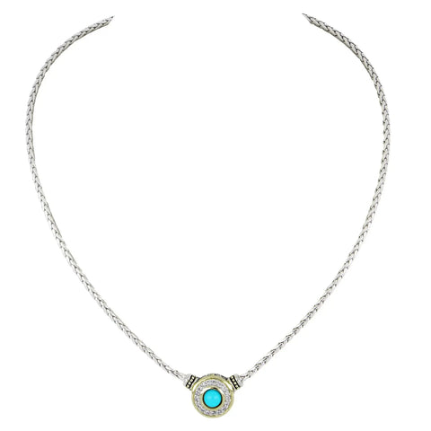 Pérola Pavé and Turquoise Necklace by John Medeiros