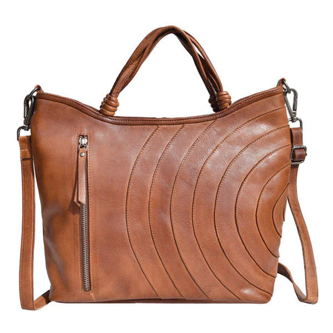 Joplin Leather Tote and Crossbody in Cognac