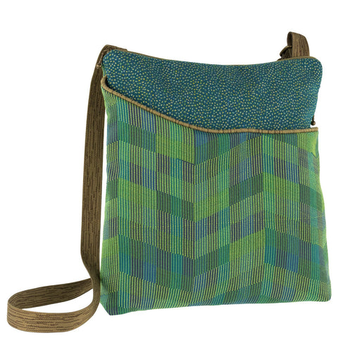 Maruca Cafe Sling Handbag in Chevron Green