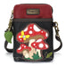 Mushrooms Cellphone Crossbody in Black by Chala