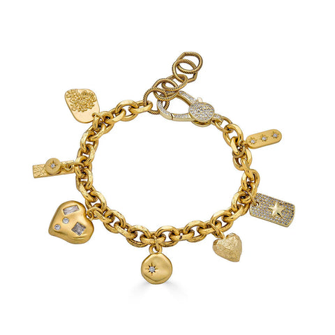 Gold Charm Bracelet by Loni Paul