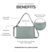 Stevie Leather Crossbody in Indigo