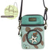 Turtle Cellphone Crossbody in Teal Stripe by Chala