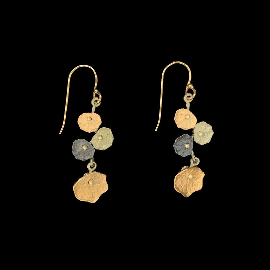 Nasturtium Dainty Wire Earrings by Michael Michaud
