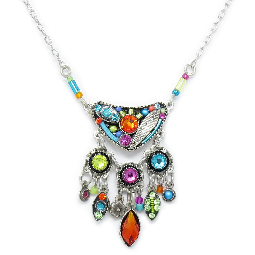 Multi Color Botanical Elaborate Necklace by Firefly Jewelry