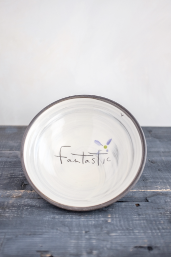 Faith Hand Painted Ceramic Pasta Bowl