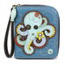 Octopus Zip-Around Wallet in Blue by Chala