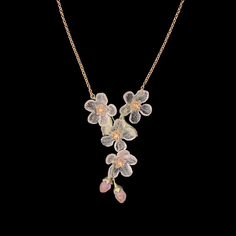 Peach Blossom 16 Inch Adjustable "Y" Necklace by Michael Michaud