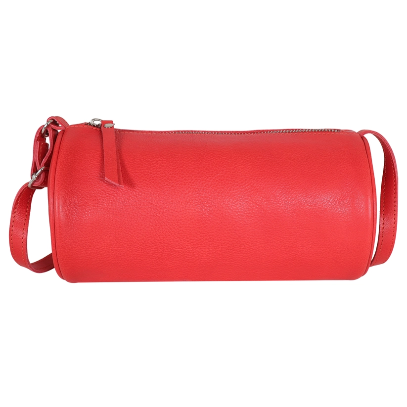 Twyla Leather Crossbody in Red
