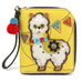 Llama Zip-Around Wallet in Mustard by Chala