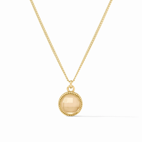 Fleur-de-Lis Solitaire Necklace in Iridescent Champagne by Julie Vos