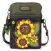 Sunflower Group Cellphone Crossbody in Black by Chala