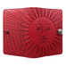 Large Leather Journal - Sun in Red