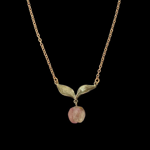 Peach Tree 16 Inch Adjustable Dainty Pendant Necklace by Michael Michaud