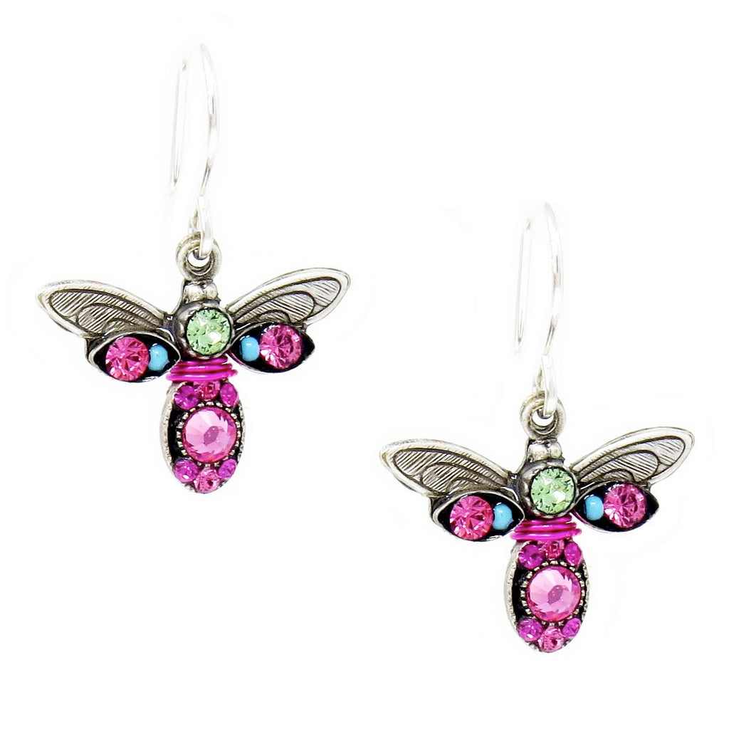 Rose Crystal Firefly Earrings by Firefly Jewelry