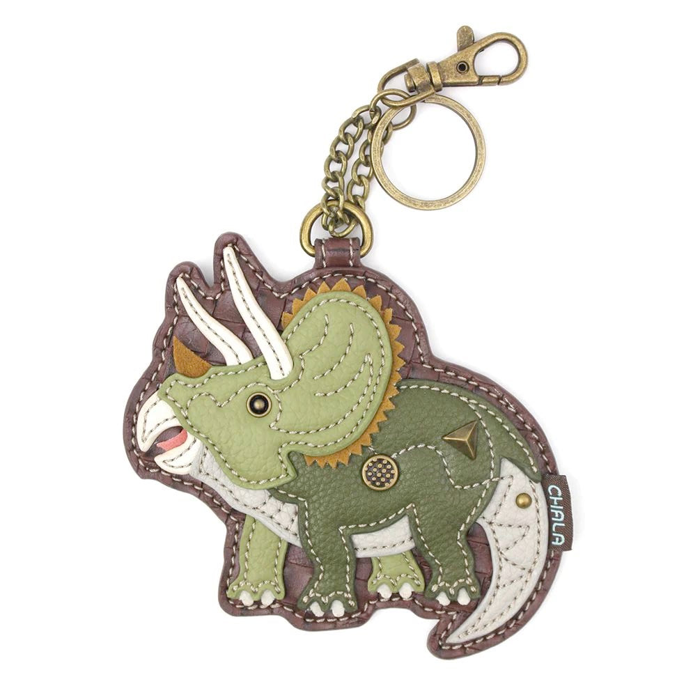 Triceratops Coin Purse and Key Chain