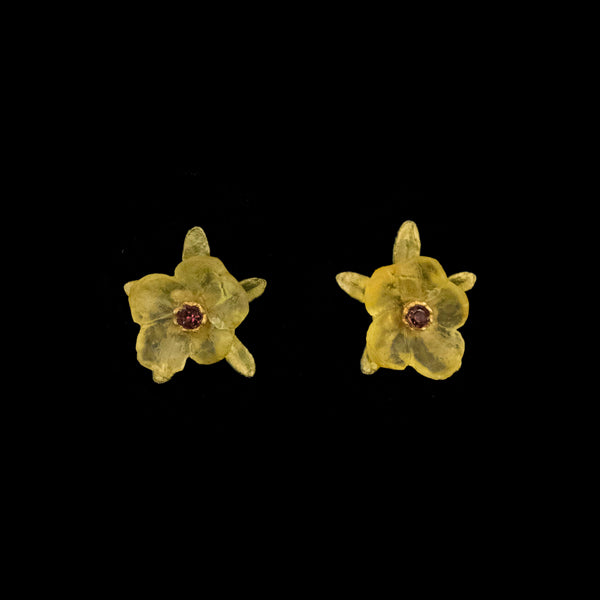 French Bouquet in Yellow Post Earrings by Michael Michaud