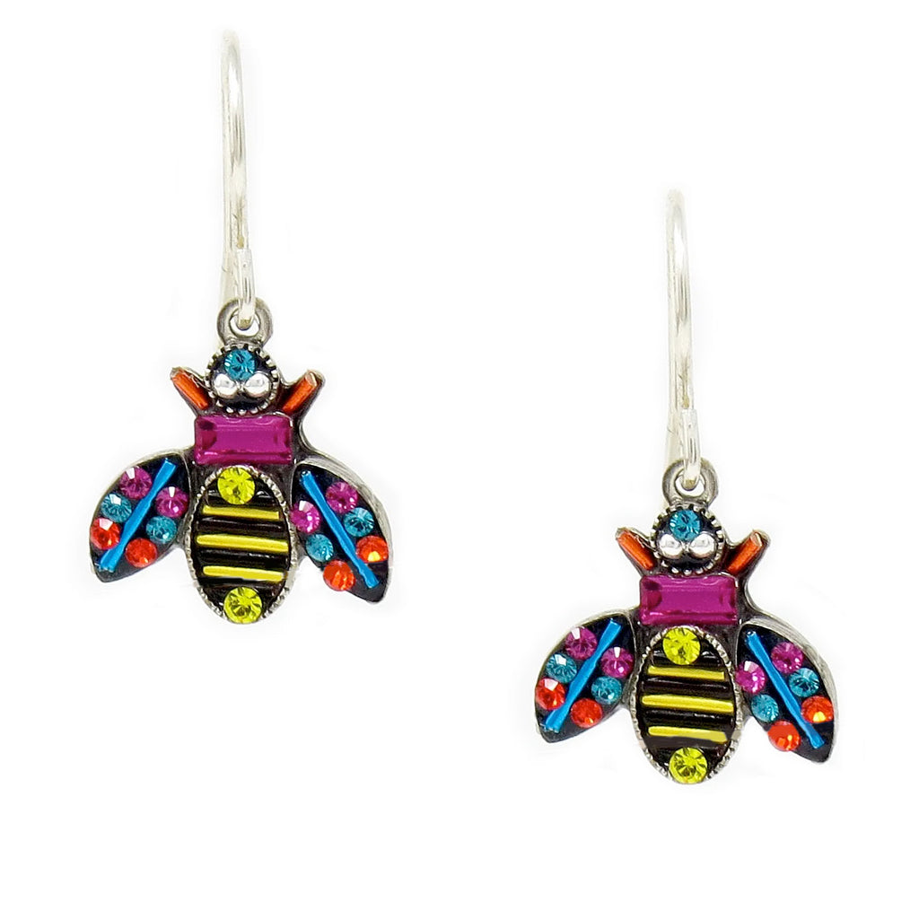 Multi Color Queen Bee Earrings by Firefly Jewelry