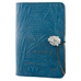 Large Leather Journal - Dragonfly Pond in Blue