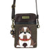 Bulldog Cellphone Crossbody in Olive Stripe by Chala
