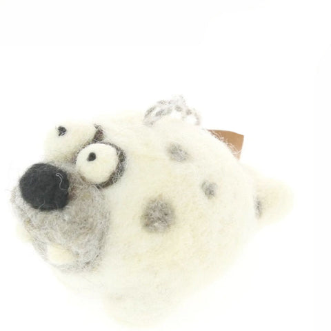 White Seal Woolie Ornament